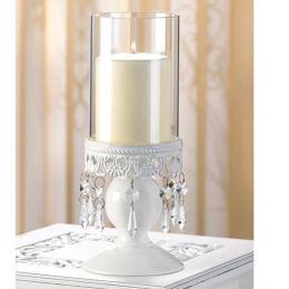 Accent Plus Jeweled Candle Holder with Glass Cylinder