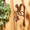 Accent Plus Wall-Mounted Cast Iron Squirrel Bell