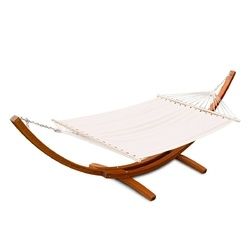 161" Outdoor Swing Wooden Curved Arc Hammock