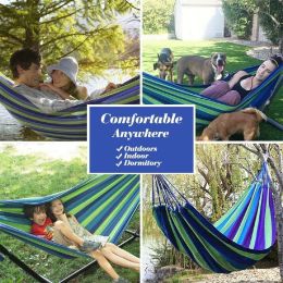 For UK Only  Outdoor Hammock Garden Camping Canvas Hammock Single Double Hanging Bed Swing For UK Only