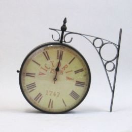 Vintage Styled Railway Clock Victoria 1747; DunaWest